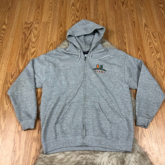 Jansport Other - 90s Jansport Miami Hurricanes Full Zip Hoodie Sz L